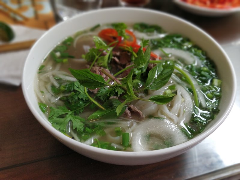Pho for lunch in Hanoi, Vietnam