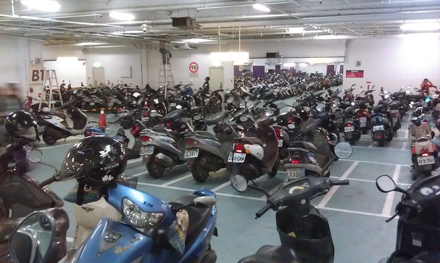 Don't tip these scooters over, lest they fall like dominos