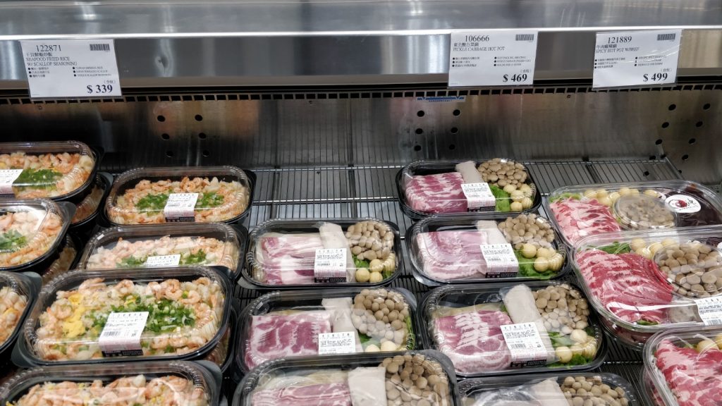 Some of the prepared food is customized to local taste