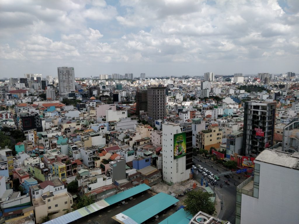 The view from An Phu Plaza in Ho Chi Minh. This was an Airbnb find for under $20 a night or so.