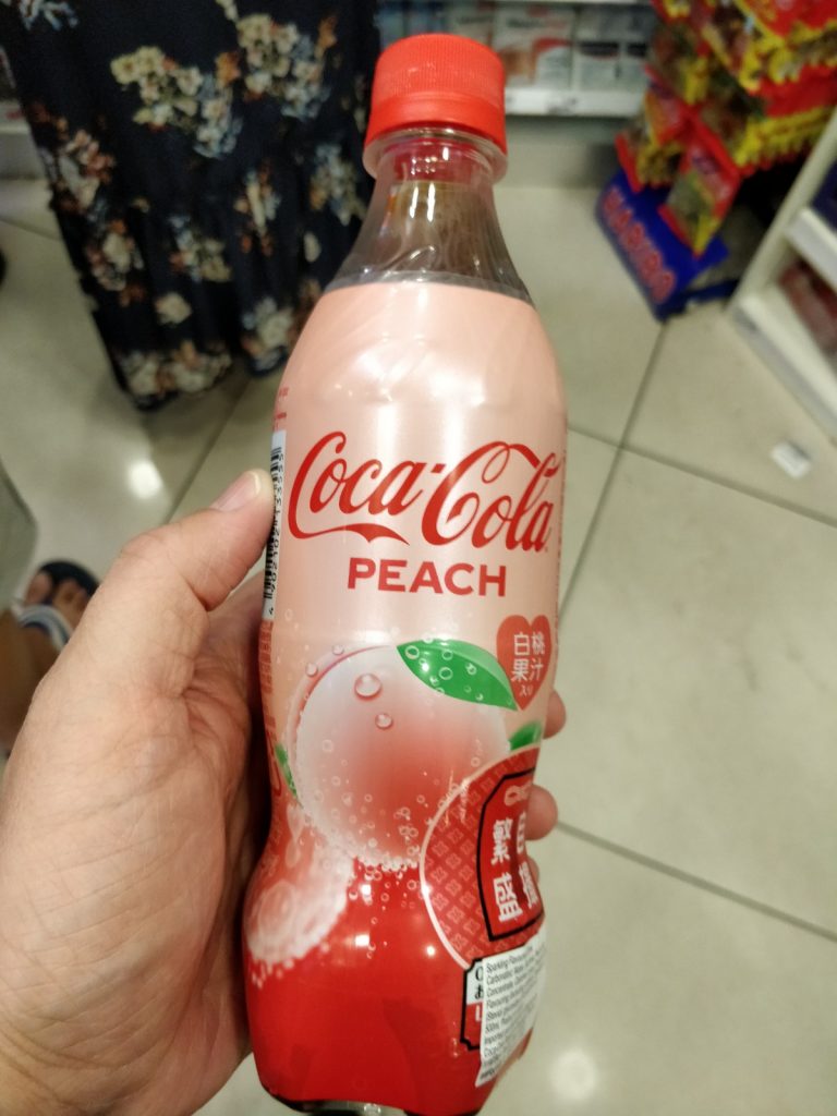 Singapore has peach Coke. Crazy!