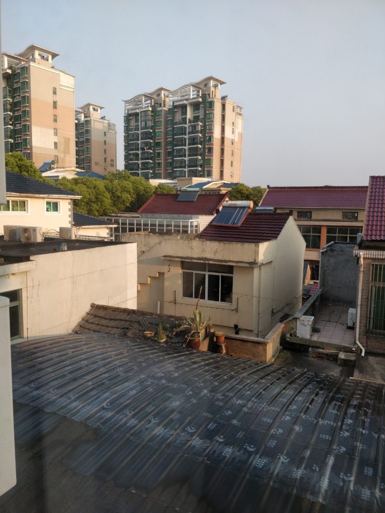 The Shanghai view from my hotel at the Lavande near Pudong International AIrport in Shanghai.