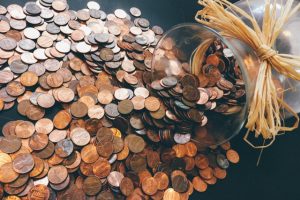pennies and coins